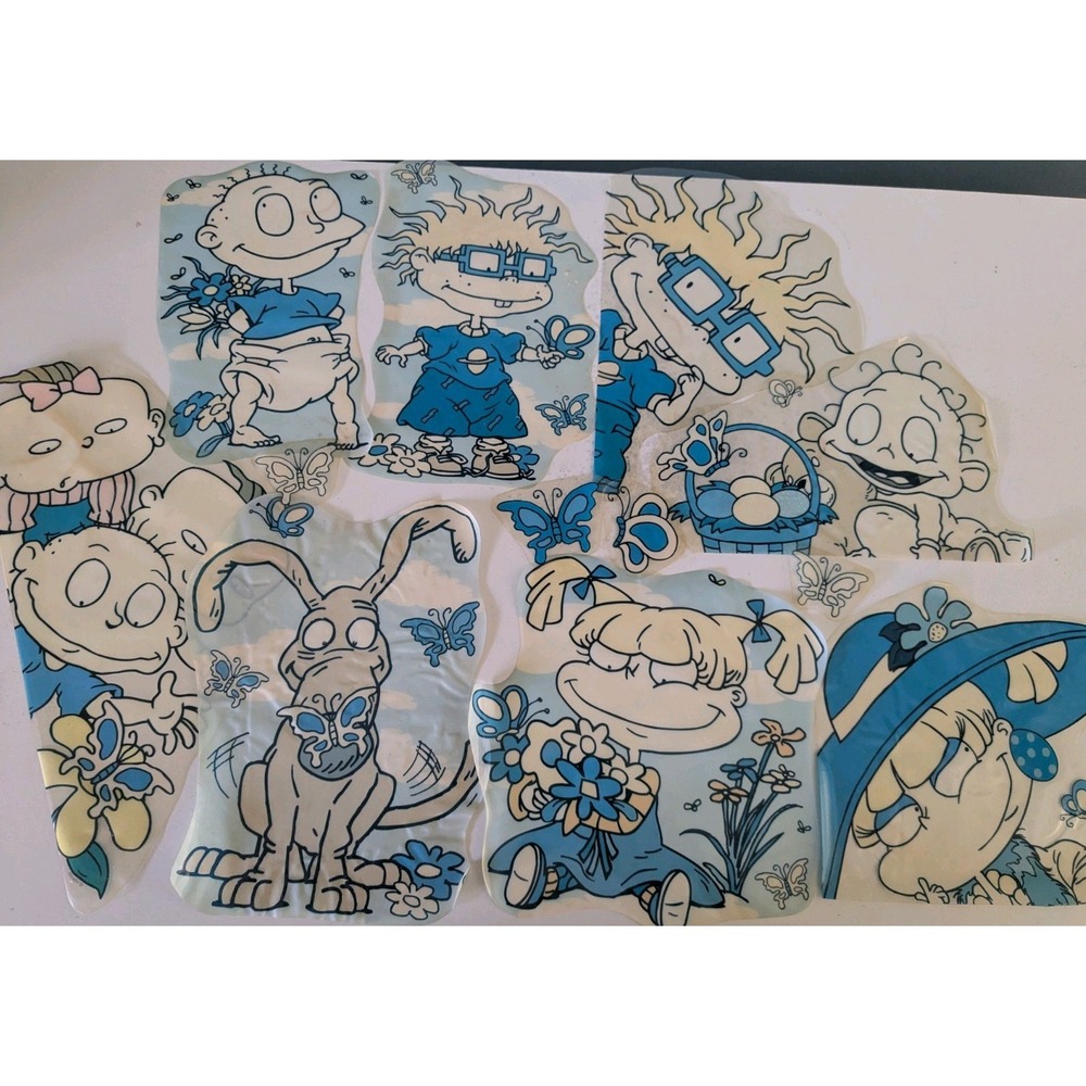Vintage Rugrats Window Clings Lot Nickelodeon Viacom 90s Decor